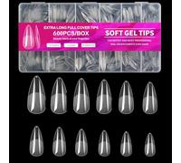 Saiyana Uñas postizas, puntas de extensión de uñas de ataúd extra rectas, largas y cuadradas, uñas postizas, uñas postizas francesas, manicura, salón de manicura, herramientas de arte de