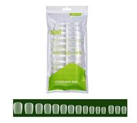 Saiyana Uñas postizas, puntas largas de ataúd, uñas postizas acrílicas a presión, uñas postizas artificiales transparentes para punta de uñas acrílicas, 12 estilos surtidos