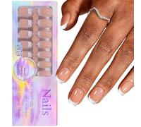 Saiyana Uñas postizas, uñas francesas naturales y elegantes con diferentes tamaños, herramientas y accesorios para arte de uñas