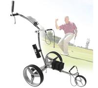 SAIYERUS Carrito de Golf Eléctrico con Control Remoto, Carrito de Golf Eléctrico Ligero, Carrito de Golf Eléctrico Plegable, Capacidad: 30 kg, 9 Velocidades, Dos Motores, Apto para Todo Terreno
