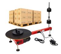 SAIYERUS Máquina de Envoltura de Película Estirable Eléctrica, Envolvedora de Palés, Plato Giratorio de 40 CM, 30 RPM, Envolvedora de Palés para Cajas de Logística Exprés, para Película de 20-70 CM