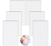 saizone Belcro Adhesivo Redondo,Belcro Adhesivo Doble Cara Redondo,10mm Pegajoso Monedas Puntos,400 Pares (800 Piezas) Lunares Adhesivo Cintas Autoadhesivo Puntos Adhesivo (Blanco)