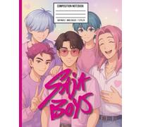 Saja Boys Composition Notebook: Wide Ruled Anime-Inspired Notebook for Teen Fans of Pop Idols and K-pop Style - 100 Pages, 7.5 x 9.25 in
