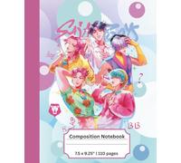 Saja Boys Soda Pop Composition Notebook: Kpop Demon Hunter, My Little Soda Pop, Girly, Writing journal, Ages 4-10, 110 pages