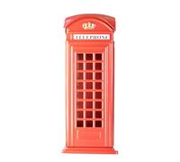 SAJAK Hucha de cabina telefónica roja de Londres, tarro de monedas de cabina de teléfono británica, quiosco de teléfono de metal rojo, caja fuerte para dinero en efectivo, recuerdo único de Londres y