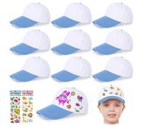 Sajier Gorras Infantiles para Pintar - Gorra De Béisbol Infantil Blanca Sombreros para Colorear DIY - Gorras Casual
