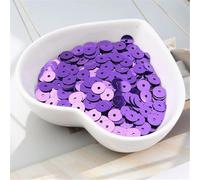 SAJMAKUWLA Lentejuelas, 720 Piezas/Paquete de 6 mm Hilo Plano Redondo Suelto Acero Inoxidable for Costura, Manualidades Boda, Accesorios Bricolaje for Prendas Mujer(Dark Purple)