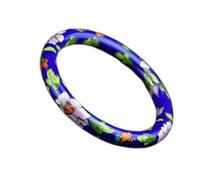 SAJMAKUWLA Pulsera cloisonné, Pulseras de cloisonné pulidas con Flores Colores en 3 tamaños for Mujer, Accesorios Hechos a Mano, brazaletes Cobre esmaltado, joyería Moda