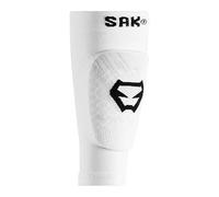 SAK Compressor Shin Guard Compression Socks - Anti-Slip Football Leg Sleeves, Secure Shin Guard Holders, Comfortable Compression Support for Football Players (White, Thin)