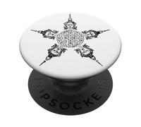 Sak Yant Selección Tatuajes Yantra Buda Monje Wat Tailandia PopSockets PopGrip Adhesivo