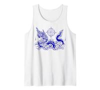 Sak Yant Tatuaje Naga Serpiente Yantra Tailandia Protección Camiseta sin Mangas