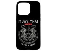 Sak Yant Twin Tiger - Muay Thai Magical Tattoo Strength Carcasa para iPhone 15 Pro Max