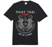 Sak Yant Twin Tiger - Muay Thai Magical Tattoo Strength Comfort Colors Adult Heavyweight T-Shirt