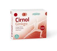 Sakai - Cirnol Ginkgo, Complemento alimenticio a base de polvo y extracto titulado de Ginkgo Biloba, Bioflavonoides y Vitamina C