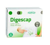 Sakai - Digescap- Acaba con las digestiones pesadas - Alivia los Gases y la hinchazón abdominal - Calma las molestias digestivas - Con Carbón Vegetal, Hinojo y Anís Verde