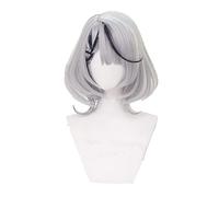 Sakamata Chloe Wig Hoive Cosplay Youtuber Grey Black Gray Heat Resistant Hair for Women