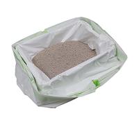 Sakamura Bolsa de arena para gatos de tamizar | Bolsas impermeables y resistentes al desgarro con cordón, suministros de limpieza para gatos para almacenamiento de arena para gatos