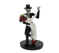Sakamura Estatua de Pareja de Esqueletos | Figura de Pareja de Esqueletos Mexicanos Bailando - Estatuilla romántica de Novia y Novio para Amantes góticos de Halloween estatuilla de Boda