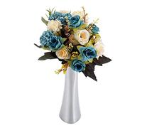 Sakamura Florero Decorativo Acero Inoxidable,Jarrón Metal Plateado para Escritorio | Floreros Modernos para la decoración del hogar y la Oficina del Restaurante, 6.7 Pulgadas Altura