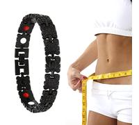 Sakamura Pulsera linfática - Pulsera unisex ajustable y saludable | Pulseras terapia drenaje linfático cristal para alivio del dolor con herramienta ajuste