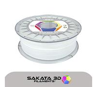 SAKATA 3D - 1Kg de Filamento PLA3D850 1.75MM, Ingeo Biopolymer 3D850 para impresoras y pluma 3D. Fabricado en España (Blanco)