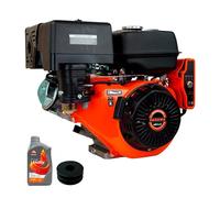 SAKAWA Motor Gasolina 4 Tiempos 18 CV Arranque Eléctrico + Aceite + Polea Motor 25mm F