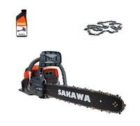 SAKAWA Motosierra Gasolina 48cc 18" + Aceite Engrase Cadena + Cadenas