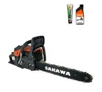 SAKAWA Motosierra Gasolina 58cc 16" + Aceite + Aceite Engrase
