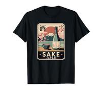 Sake japonés Japón Vintage Monte Fuji Retro Kanji Souvenir Camiseta