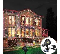 SAKEMA Proyector de Estrella de Cielo móvil, iluminación de Paisaje, luz LED roja y Verde for Fiesta de Navidad, lámpara de jardín for césped al Aire Libre 9.23