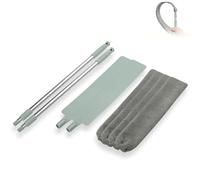 Saker Plus Flat Duster, Saker Plus Retractable Gap Dust Cleaning Artifact, Extendable Microfiber Duster with Bendable & Removable Head for Home, Ceiling, Blinds (2 Set+2 Cloth)