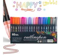 Sakesfor Marker Pen for Highlight, Sakesfor Double Line Outline Pens, 8/12/24/36/48/60-Color Marker Pen for Highlight, for Christmas Greeting Cards, Scrapbook Crafts, Doodling (60 colors)
