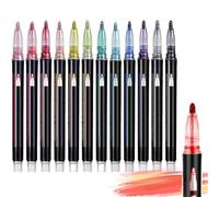 Sakesfor/Neattidyly Magische Stifte, Marker Pen for Highlight,Metallic Outline Markers, Double Line Outline Markers Pens, Teen Girl Gifts Trendy Stuff for Drawing and Scribbling (12pcs)