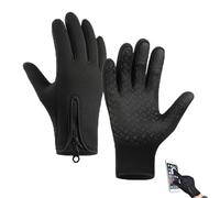 Sakesfor Ultimate Waterproof & Windproof Thermal Non-Slip Gloves, Thin Silicone Touchscreen Winter Mittens, Stay Warm & Dry with Sakesfor (Black,Large)