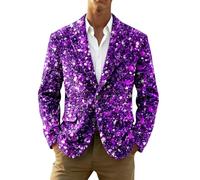 Sakko Chaqueta de pana de colores neón para hombre, disfraz de carnaval con un botón, chaqueta de traje, corte ajustado, chaqueta de traje, regular festiva, esmoquin, clásica, disfraz de discoteca