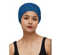 SAKUCHI Sombrero de bambú Chemo, Gorra de cáncer Suave para Mujer Azul Mediano