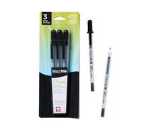 Sakura 37379 - Paquete de 5 bolígrafos de Tinta de Gel Gelly Roll de Punta Fina, Classic Med 3-pc Black, Medium Point