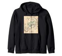 Sakura Birds Harmony Arte de Tinta Japonesa Sudadera con Capucha