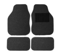 Sakura BMS1SL Alfombrillas de Coche, Antracita con Ribete Plateado/encuadernación