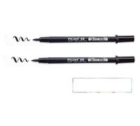 Sakura Brush Pen. Pincel de fieltro negro, punta de pincel Pigma BB 2 piezas y 1 tarjeta