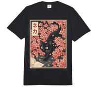 Sakura Cherry Blossom Japanese Cat Ukiyo-e Vintage Comfort Colors Adult Heavyweight T-Shirt