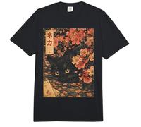 Sakura Cherry Blossom Japanese Cat Ukiyo-e Vintage Comfort Colors Adult Heavyweight T-Shirt