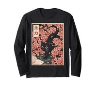 Sakura Cherry Blossom Japanese Cat Ukiyo-e Vintage Manga Larga