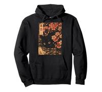 Sakura Cherry Blossom Japanese Cat Ukiyo-e Vintage Sudadera con Capucha