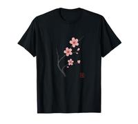 Sakura Cherry Blossom Tree Branch Minimalista Japonés Sumi E Camiseta