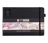 SAKURA - Cuaderno de bocetos (210 x 148 mm), color negro y blanco crema