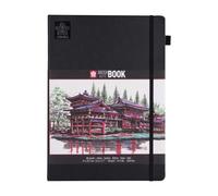 SAKURA - Cuaderno de bocetos (210 x 297 mm), color negro y blanco crema