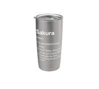 Sakura Definición de nombre Diccionario divertido Vaso térmico de acero inoxidable de doble pared
