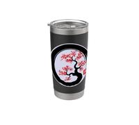 Sakura Enso Cirlce Japanese Cherry Blossom Vaso térmico de acero inoxidable de doble pared