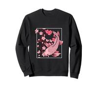 Sakura Flor Flor Koi Pez Vintage Japonés Retro Sudadera